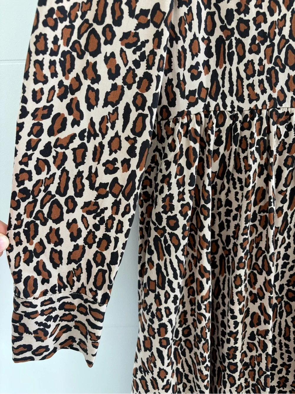 Zara Leopard Print Mini Babydoll Dress